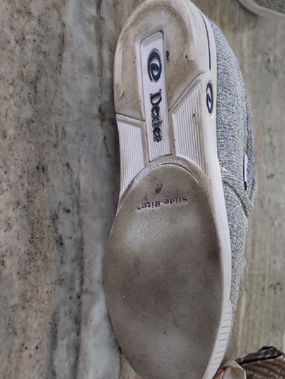 Dexter Women’s Slip-On Bowling Shoes in Light Gray Knit 7.5 - Picture 4 of 5
